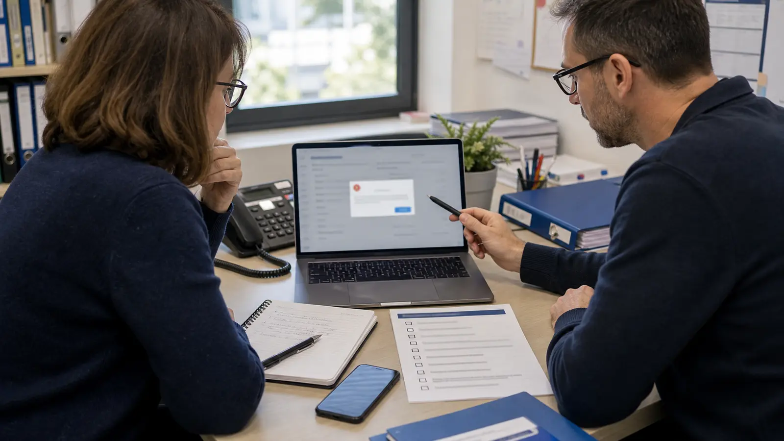 Support informatique aidant une utilisatrice à résoudre un accès webmail
