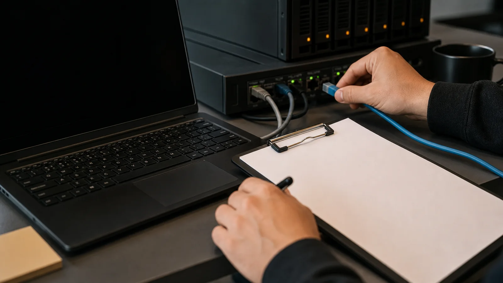 Diagnostic réseau et checklist vierge pour résoudre une erreur de transfert SCP