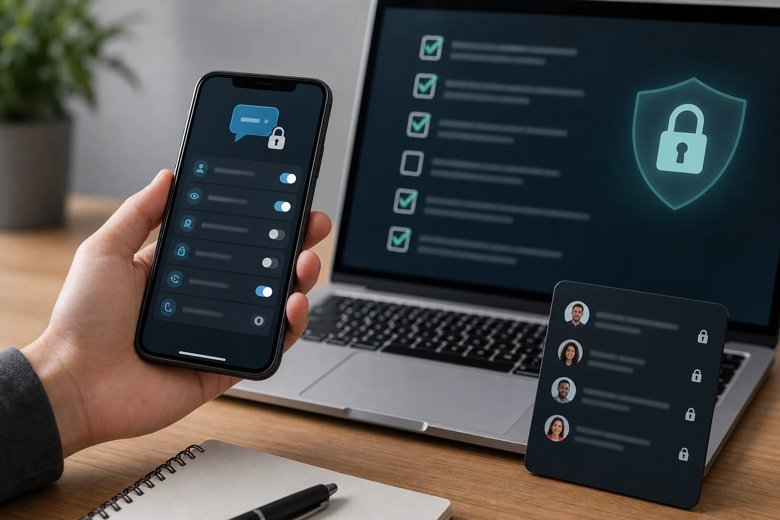 Audit de paramètres de confidentialité sur smartphone