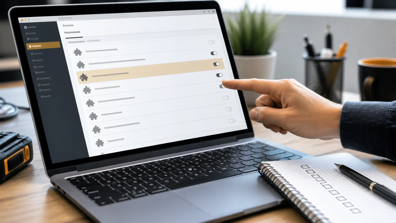 Installation contrôlée d un plugin de comparaison dans un éditeur de texte