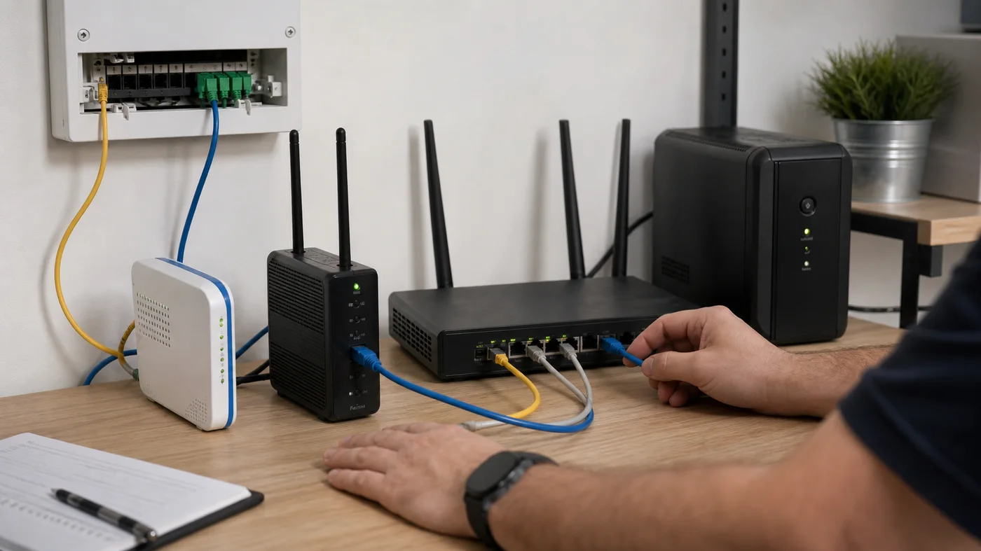 Installation reseau PME avec routeur et lien Internet de secours