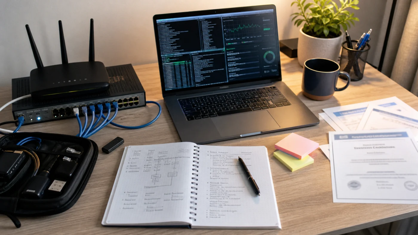 Portfolio et lab personnel d’un alternant cybersécurité avec réseau de test