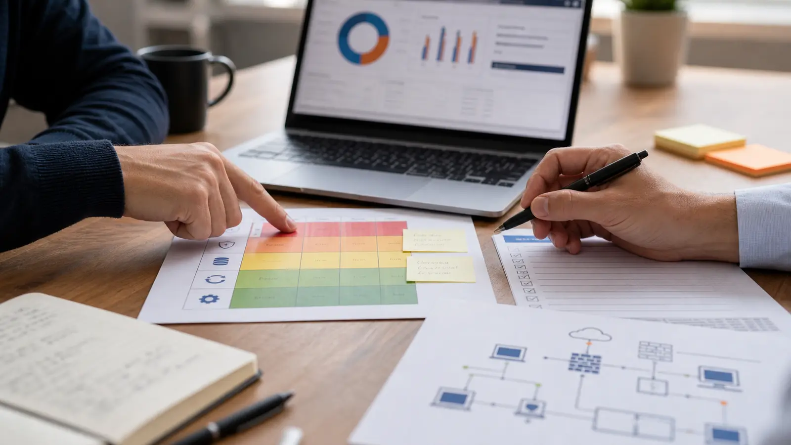 Matrice de priorisation des risques après un audit cybersécurité PME