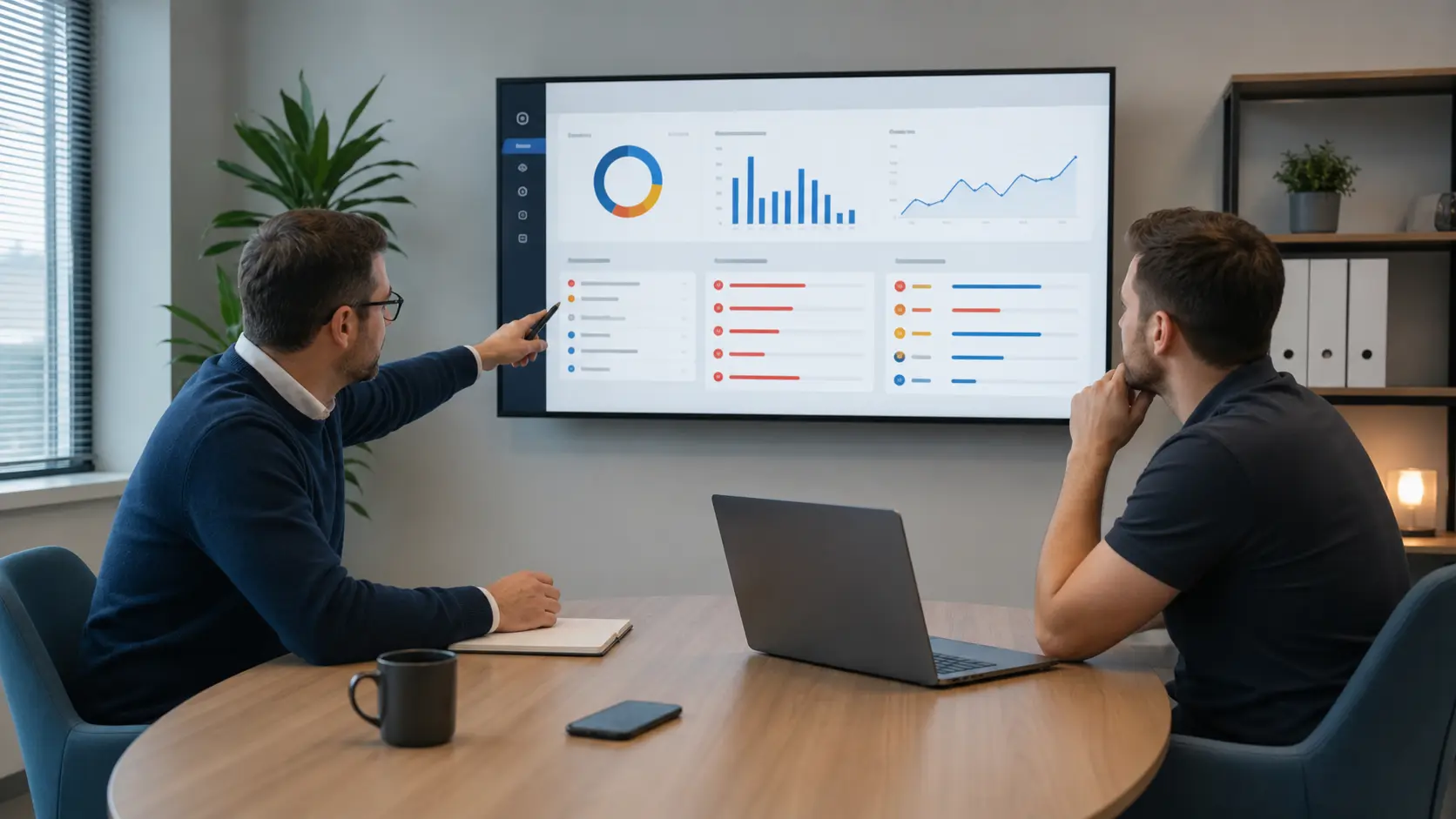 Réunion de suivi support informatique avec indicateurs de tickets