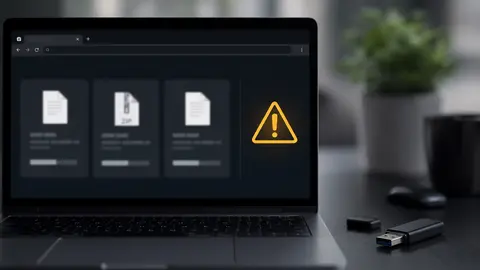 Écran de téléchargement générique avec signal d’alerte