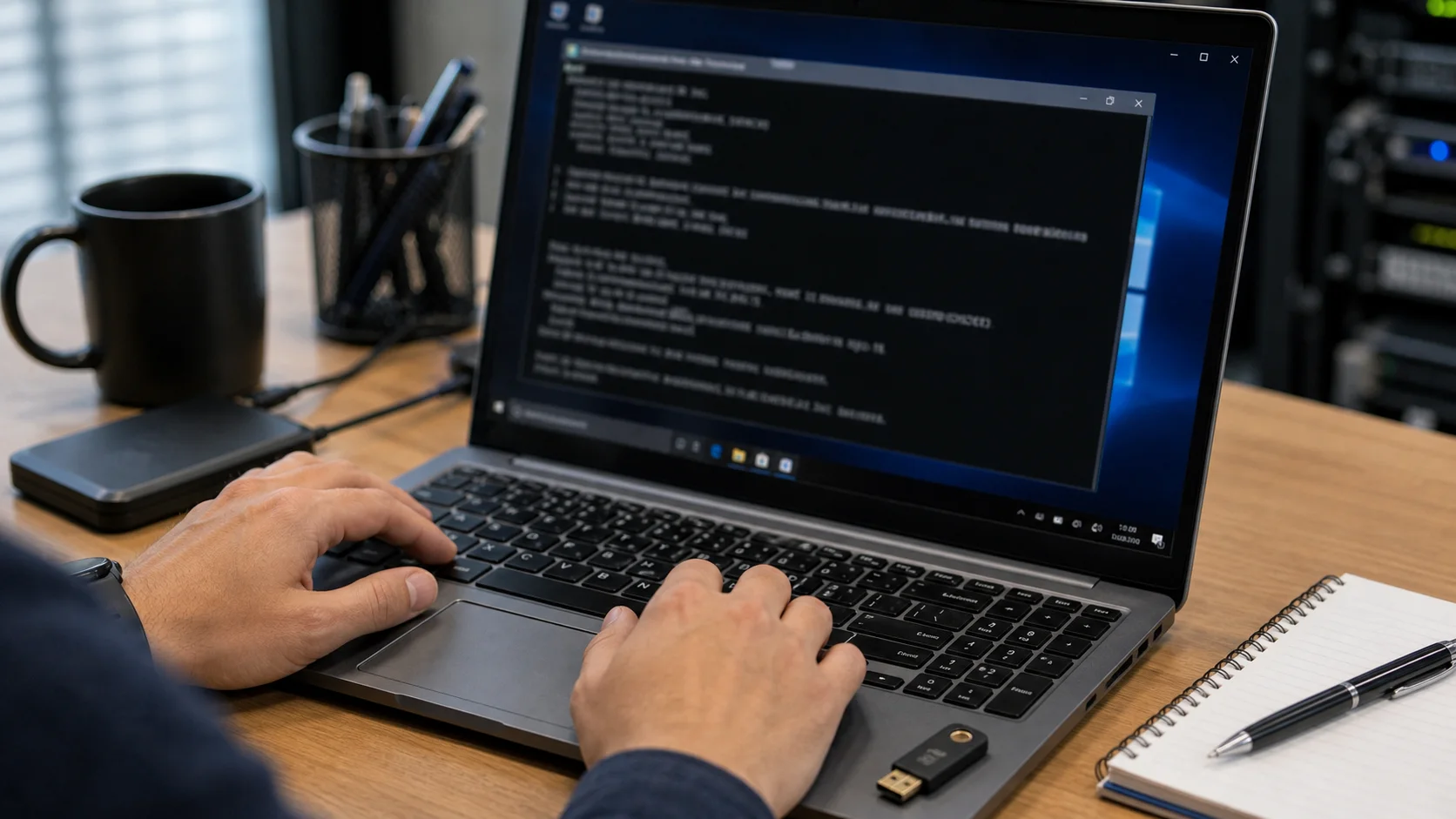 Administrateur Windows vérifiant une installation OpenSSL