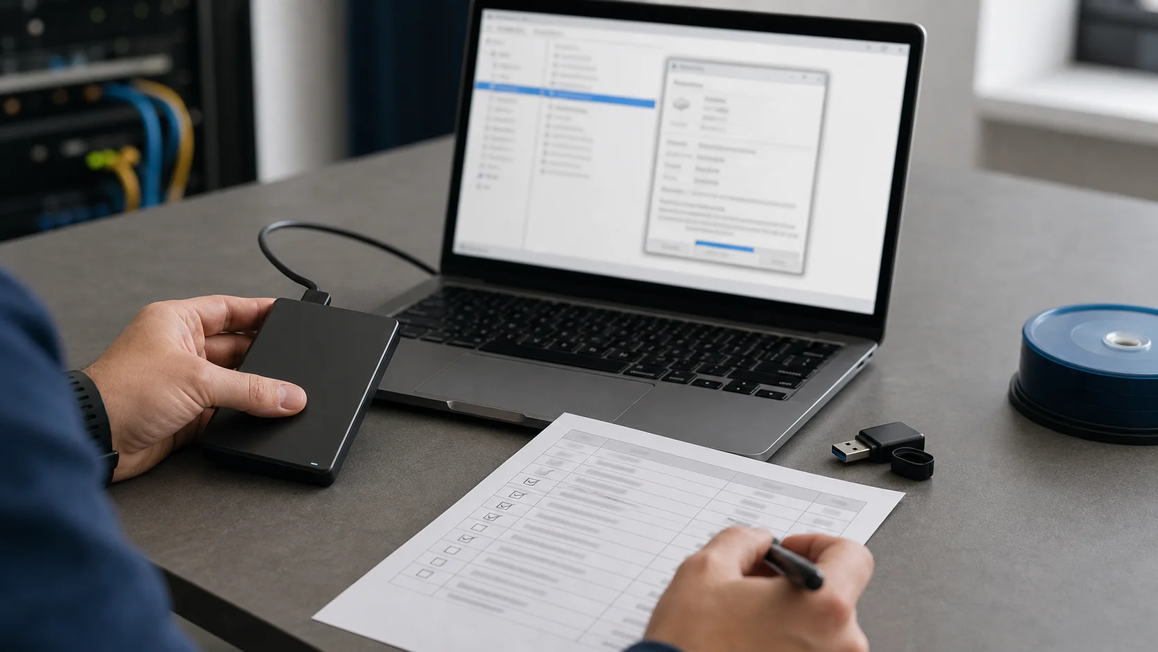 Administrateur verifiant une source ISO Windows avant deploiement