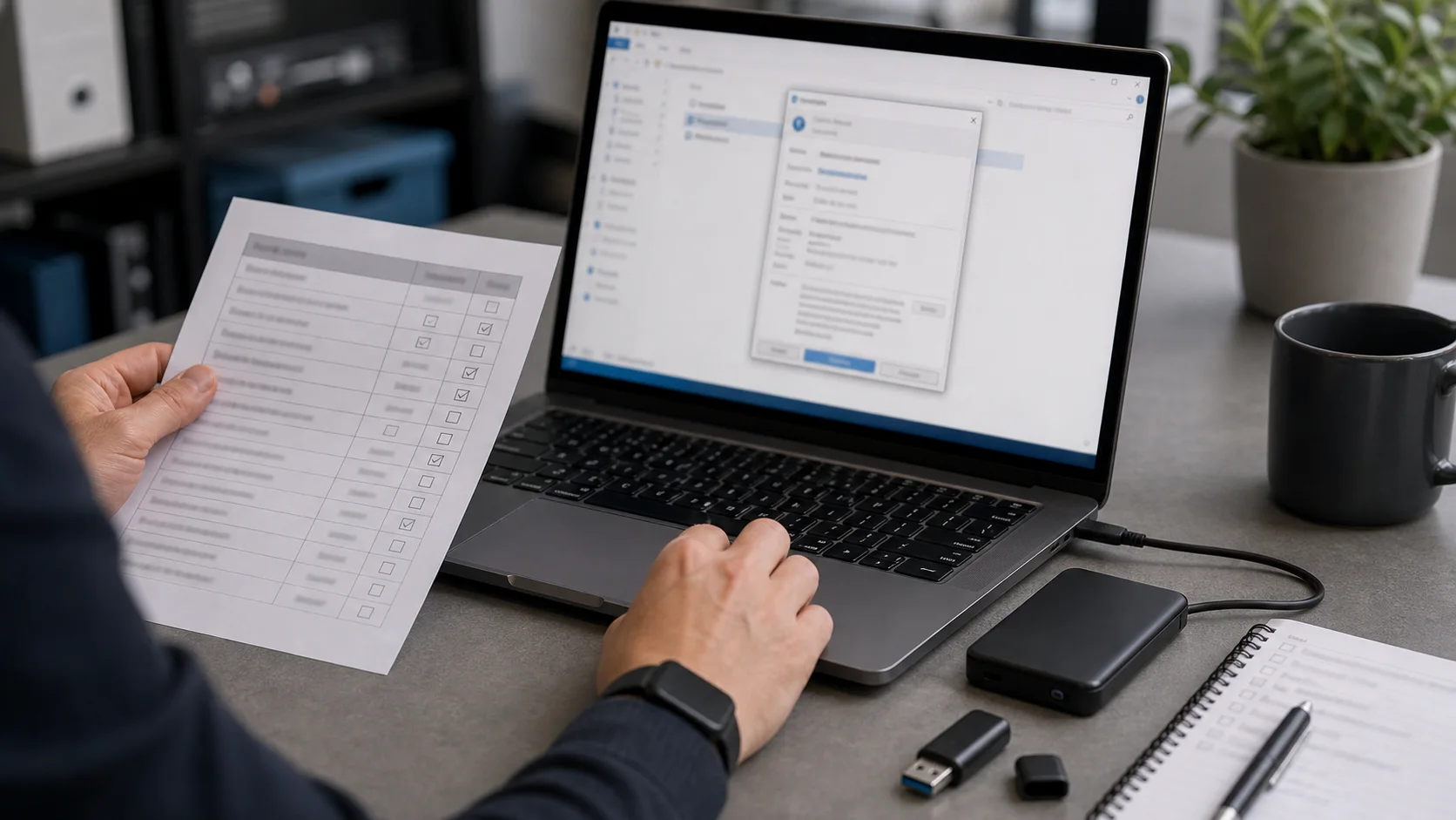 Administrateur verifiant un installeur Windows avant deploiement