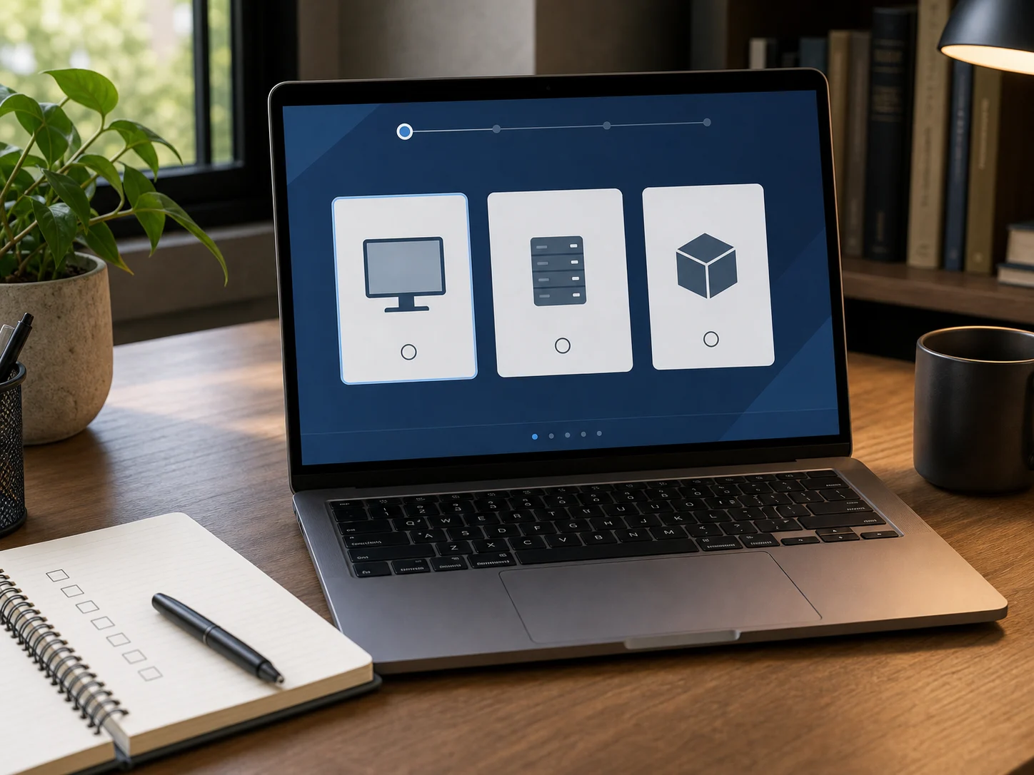 Ecran generique de choix entre poste serveur et option immuable Linux