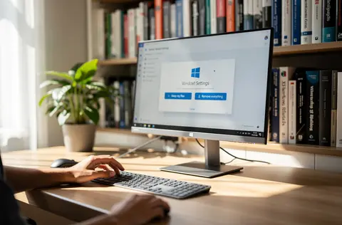 Windows 11 offre deux méthodes de réinitialisation : la réinstallation locale rapide utilisant les fichiers présents sur l’ordinateur, et le téléchargement cloud qui installe la version la plus récente. Choisir la conservation des fichiers personnels assure la préservation des documents tout en réinitialisant le système efficacement.