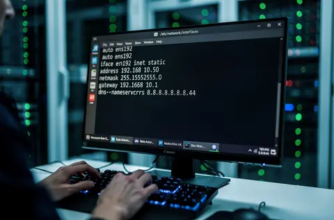 Configurer une adresse IP fixe sur Debian 13 étape par étape assure la stabilité du réseau, essentielle pour un serveur. Ce guide pratique détaille la modification du fichier /etc/network/interfaces, la documentation des paramètres réseau et la validation de la configuration pour garantir une connectivité constante et sécurisée.