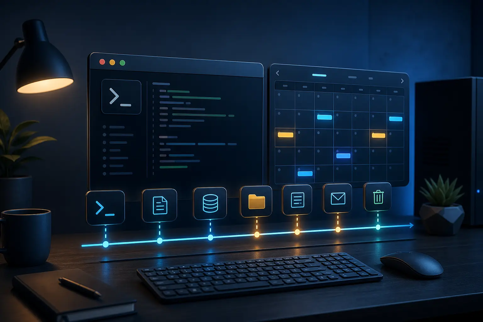 terminal Linux et calendrier de tâches automatisées cron