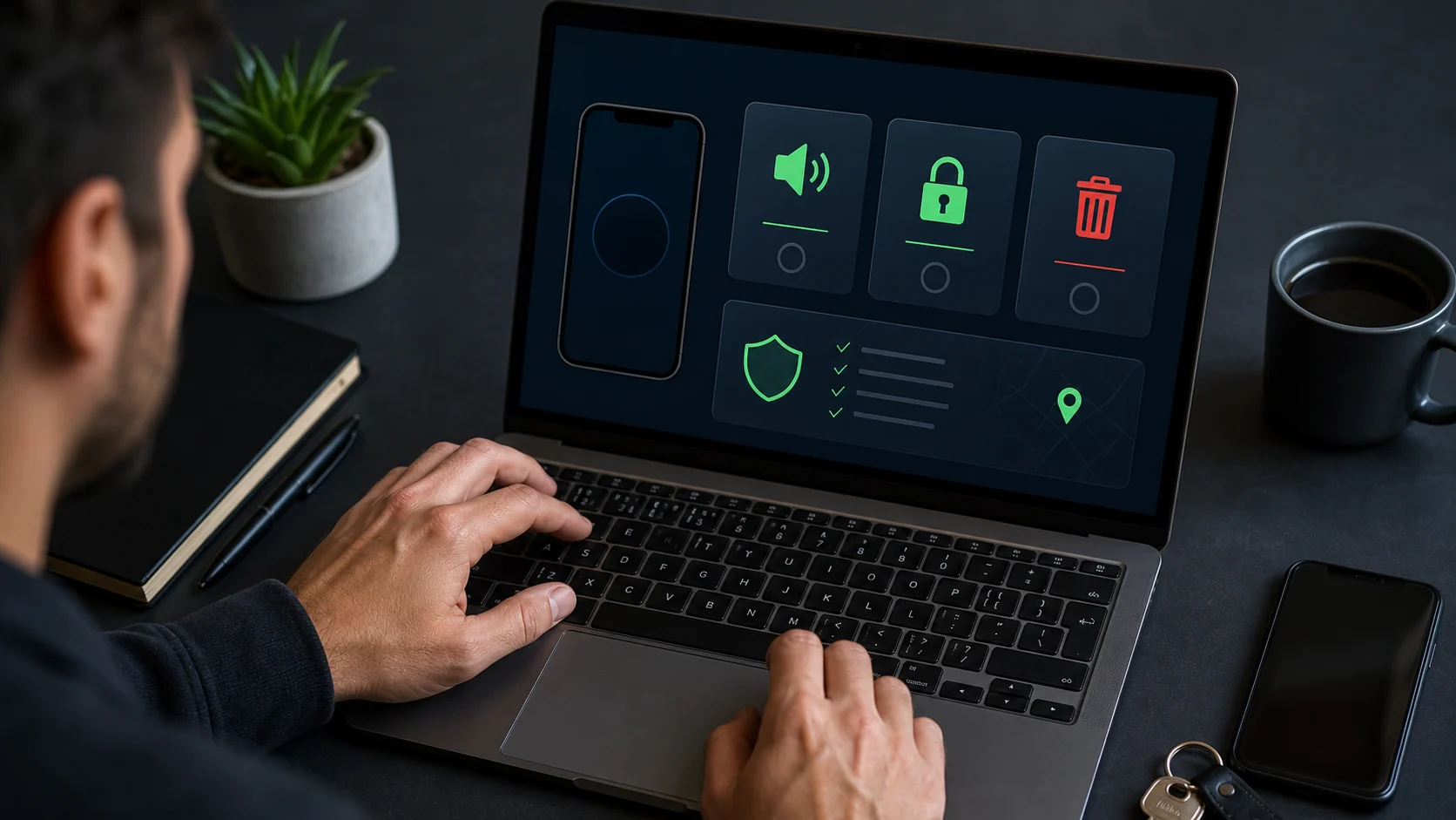 choix de sécurité pour verrouiller ou effacer un téléphone Android perdu