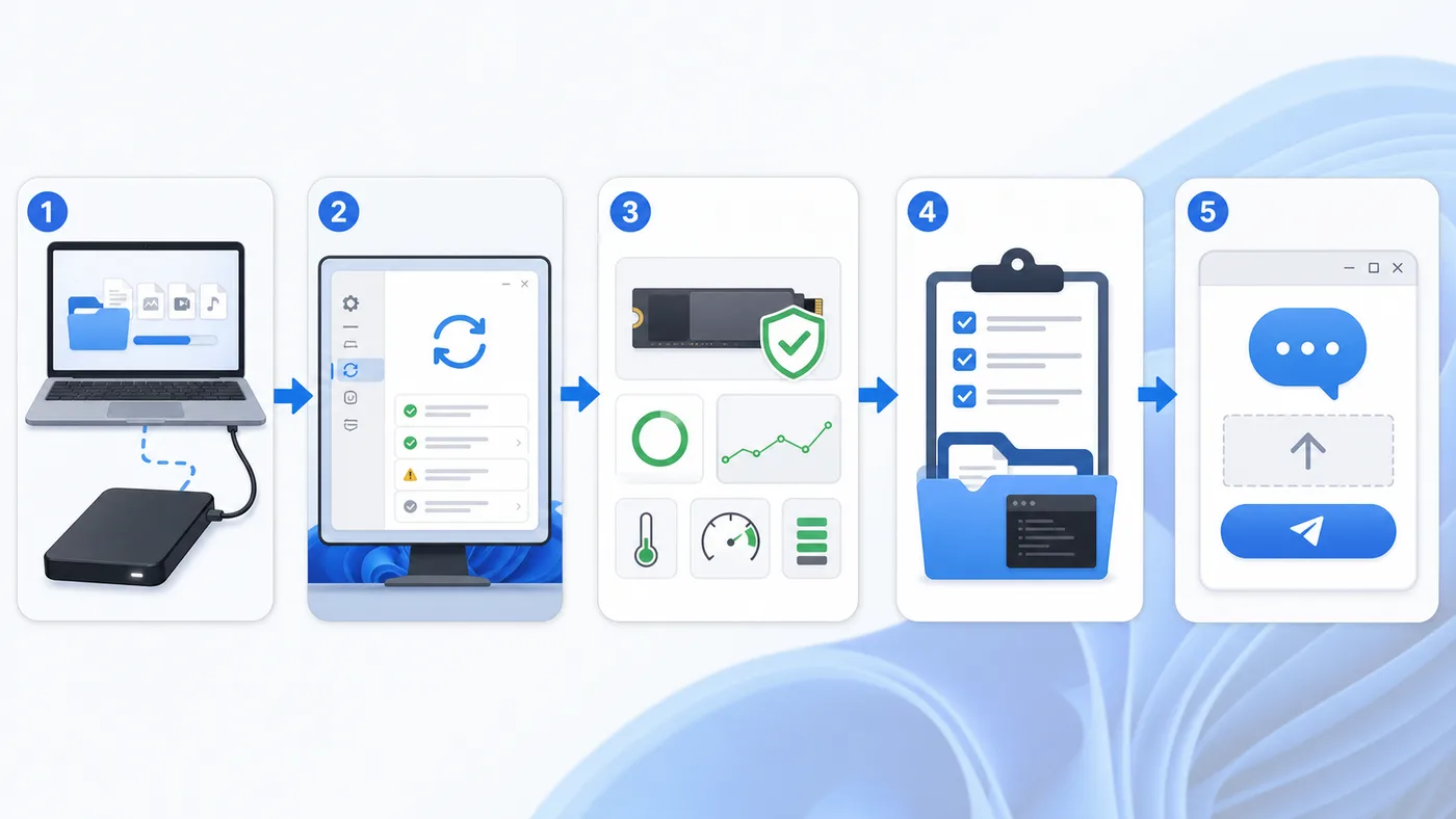 Schéma de diagnostic pour un problème SSD sous Windows 11
