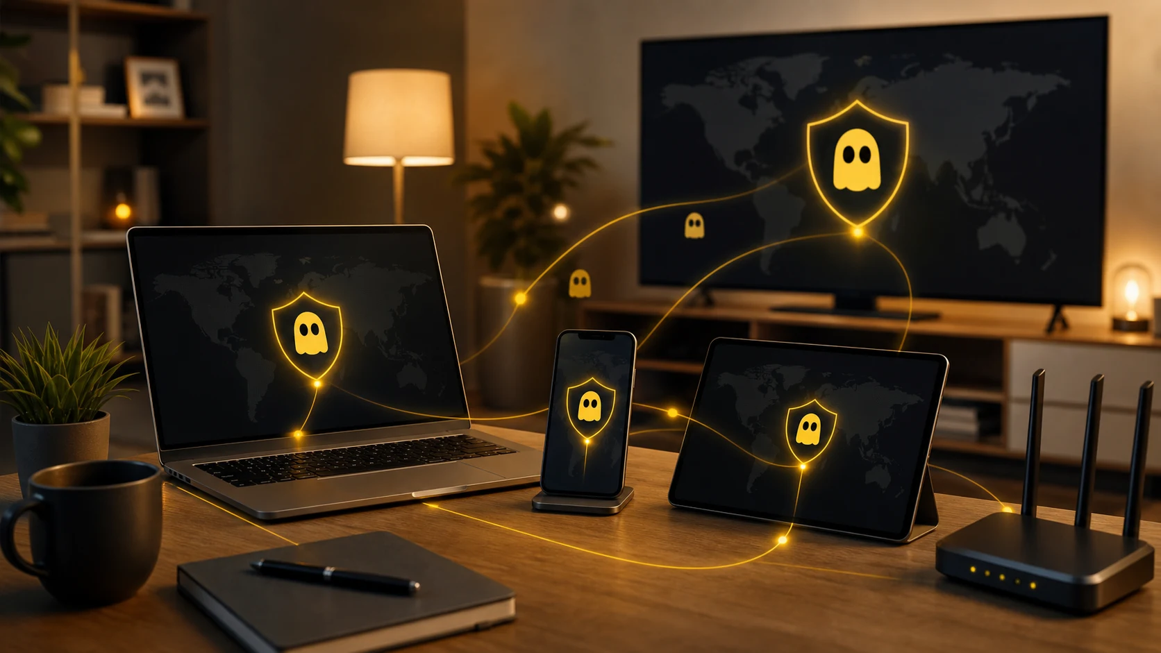 Utiliser CyberGhost sur plusieurs appareils du foyer