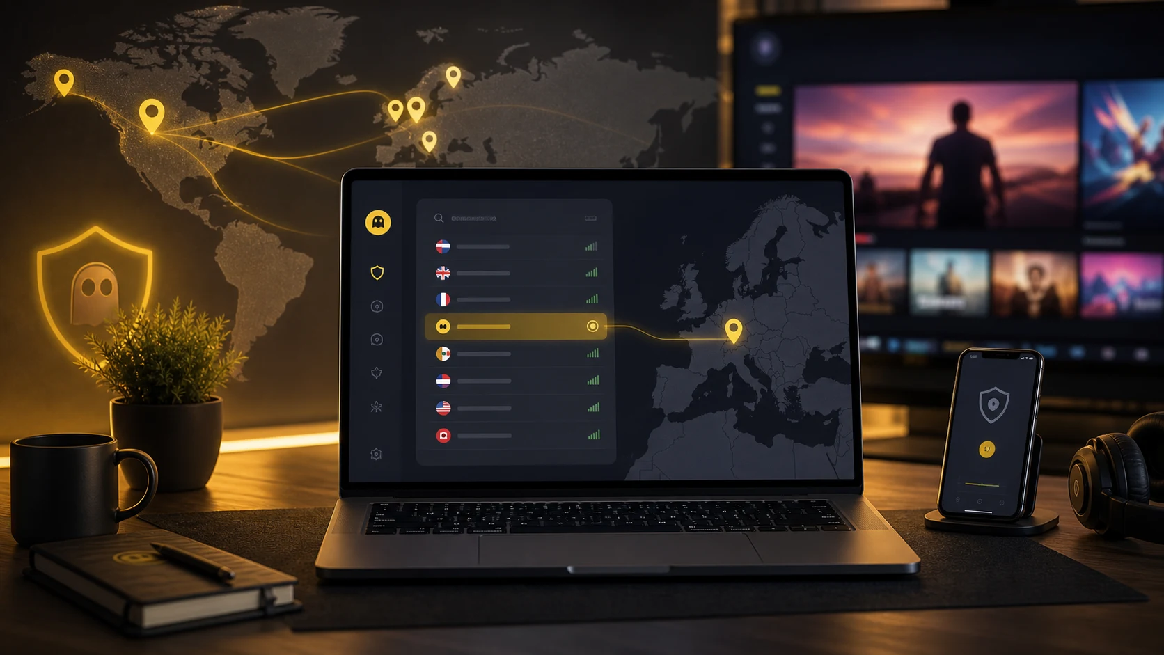 Choisir un serveur CyberGhost pour le streaming