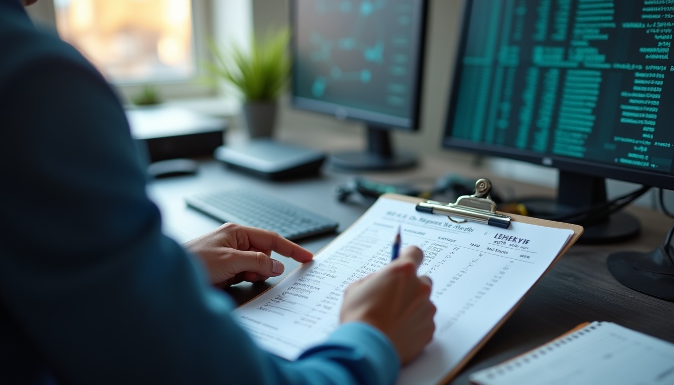 Analyse de données sur un ordinateur et tablette.