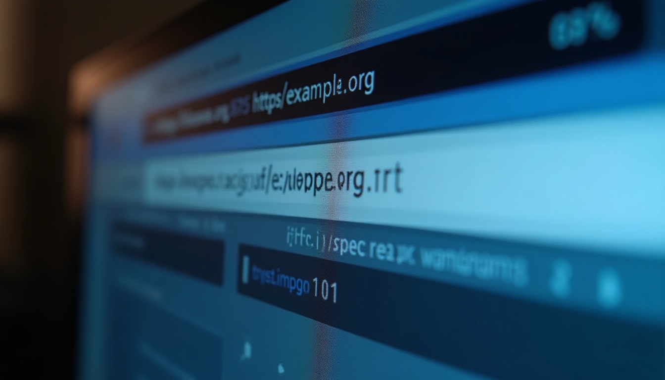 Capture d'écran d'une barre d'adresse URL