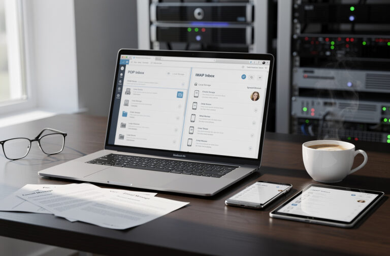Le protocole POP télécharge les emails localement sur l’appareil de l’utilisateur, supprimant les messages du serveur, ce qui limite l’accès multi-appareils et rend le stockage dépendant de l’appareil. En revanche, IMAP conserve les messages sur le serveur, assurant une synchronisation en temps réel et un accès flexible depuis plusieurs appareils, ce qui optimise la gestion centralisée des courriels.