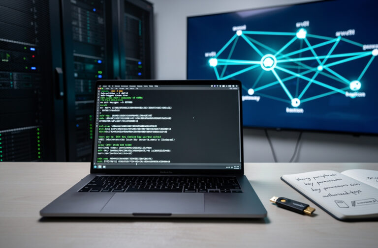 L’authentification SSH par clés permet de sécuriser efficacement vos connexions en éliminant la transmission de mots de passe sur le réseau. Cette méthode repose sur une paire de clés cryptographiques asymétriques, garantissant une protection robuste contre les attaques par interception et brute-force. Elle simplifie également la gestion des accès multiples pour les administrateurs systèmes. 
